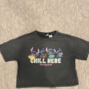 Zara + Disney Kids Black Lilo & Stitch T-Shirt